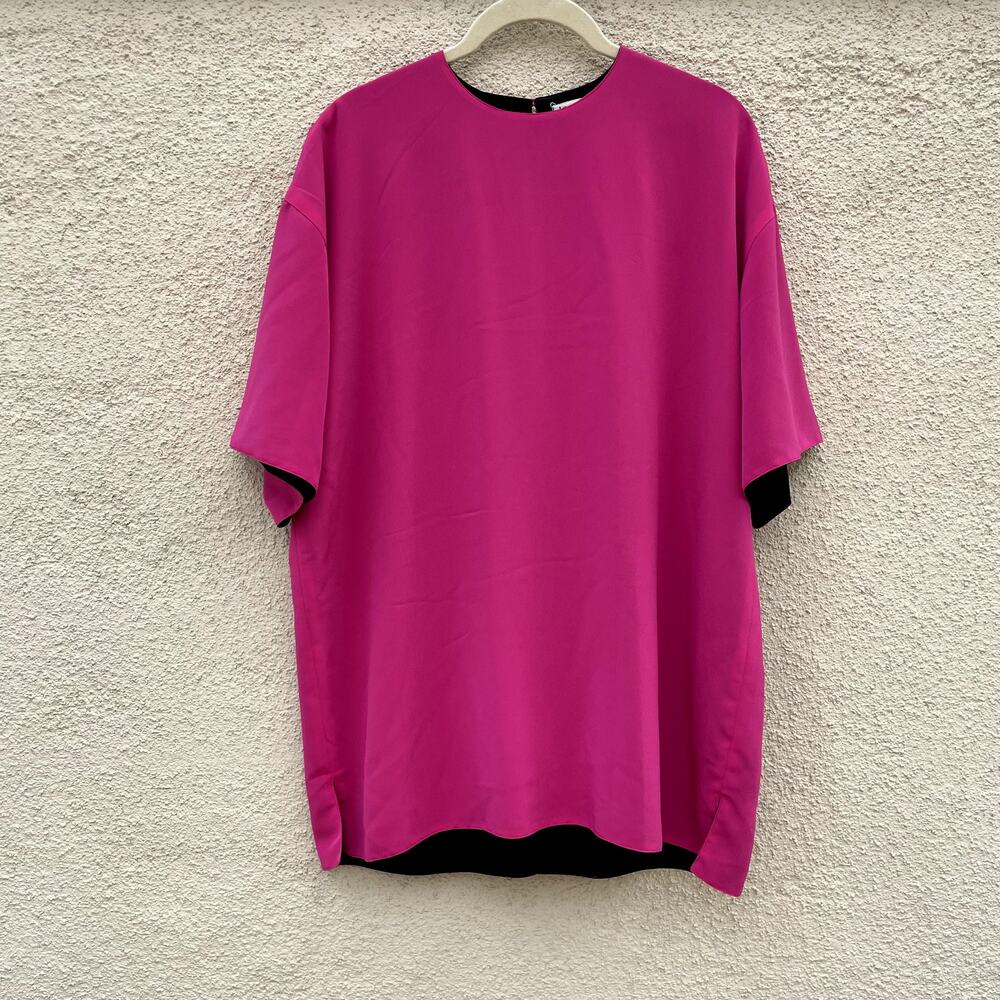 Vintage Josephine Chaus Pink Short Sleeve Blouse M